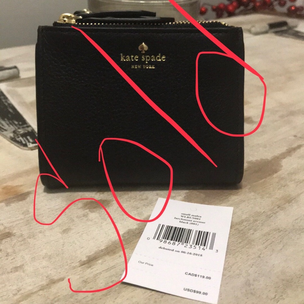 NWT Kate Spade Black Wallet